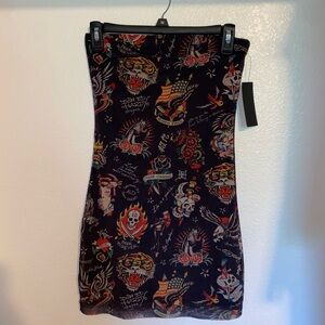 Ed Hardy Strapless Mini Dress w/tags